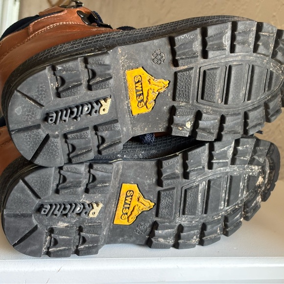 VTG 90s Raichle Swiss Hiking Mountaineering Leather Boots Mens 6 - Women’s 7.5 - Picture 5 of 7